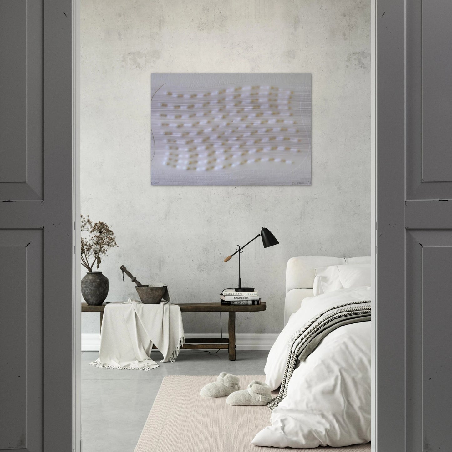 Superficie III - 1995 - Enrico Castellani Brushed Aluminum Print - 70x100 cm / 28x40 inches | Enrico Castellani Aluminum Print | Enrico Castellani Prints