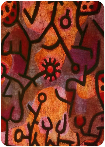 FLORA ON ROCKS SUN 1940 By Paul Klee Pack of 10 Post Cards | Paul Klee Post Cards | A6 (10.5 x 14.8 cm) - 4.1 x 5.8 inches