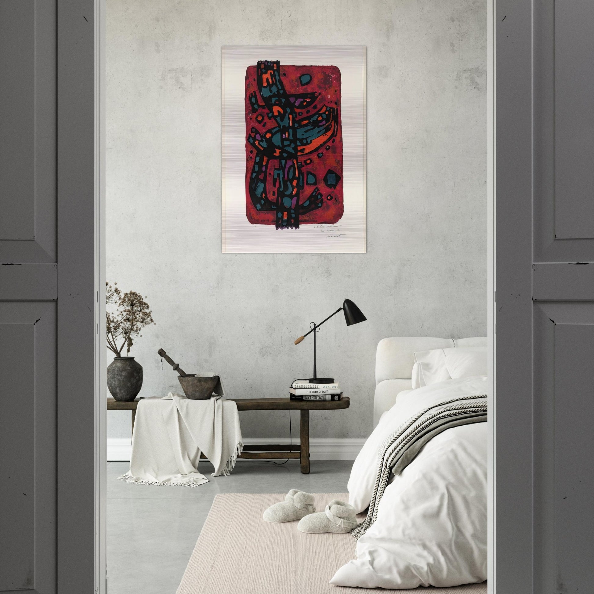 Living Flame - 1954 - Alfred Manessier Brushed Aluminum Print - 70x100 cm / 28x40 inches | Alfred Manessier Aluminum Print | Alfred Manessier Prints