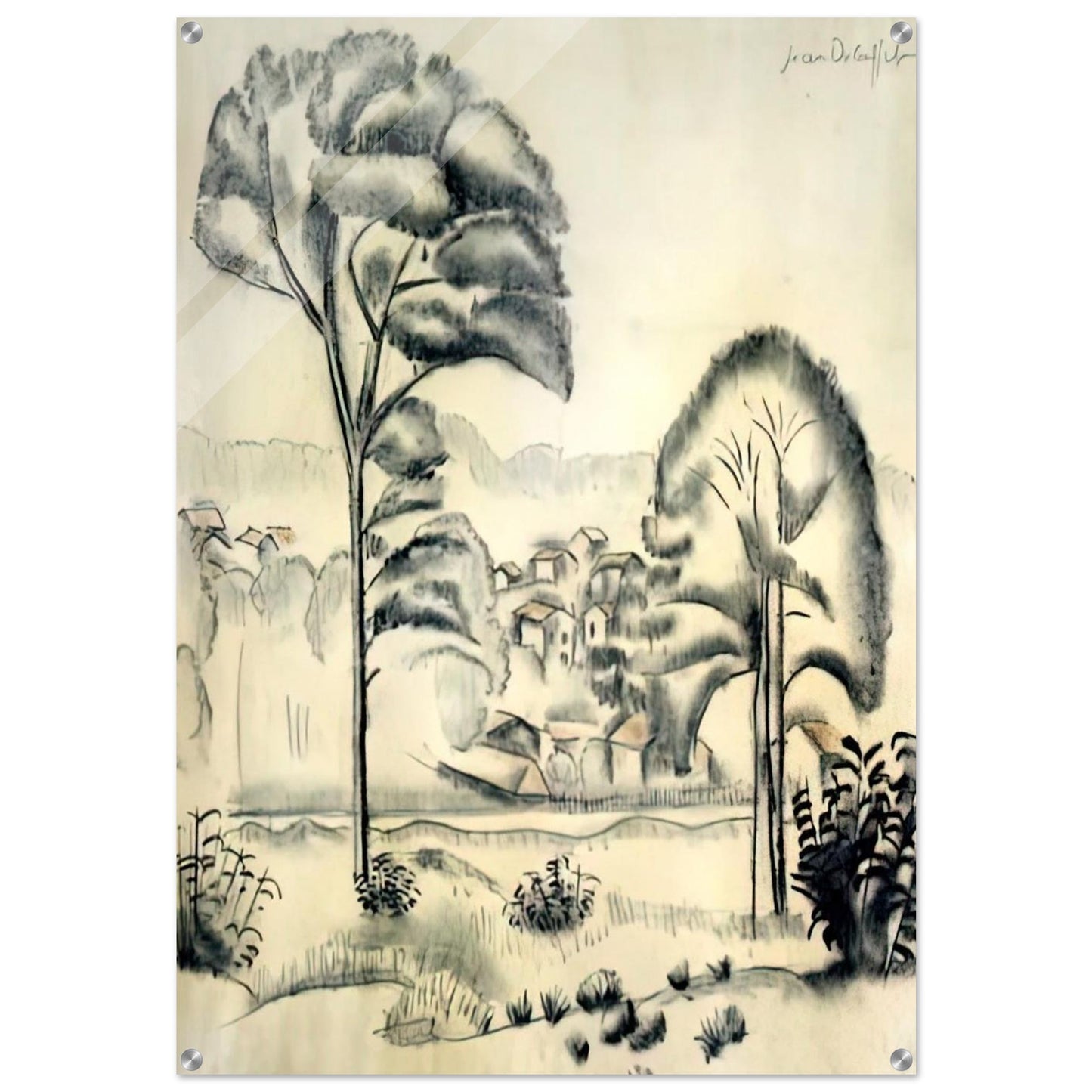 LANDSCAPE OF ALGERIA - Jean Dubuffet Acrylic Print - 70x100 cm / 28x40″ inches