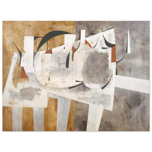 Ben Nicholson - August 1956 Val d'Orcia - 1956  75x100 cm / 30x40inches Fine Art Poster