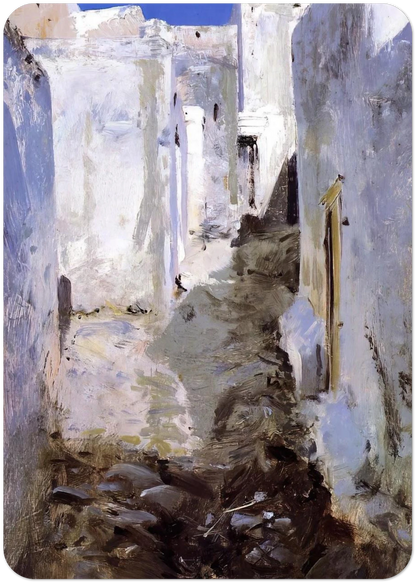 A Street in Algiers By John Singer Sargent Pack of 10 Post Cards | John Singer Sargent Post Cards | A6 (10.5 x 14.8 cm) - 4.1 x 5.8 inches