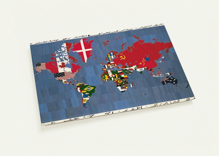MAPPA 1978 By Alighiero Boetti Pack of 10 Post Cards | Alighiero Boetti Post Cards | A6 (10.5 x 14.8 cm) - 4.1 x 5.8 inches