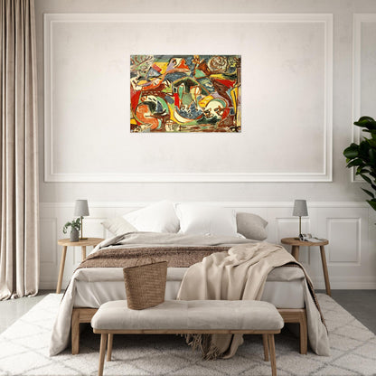THE KEY - Jackson Pollock Acrylic Print - 70x100 cm / 28x40″ inches