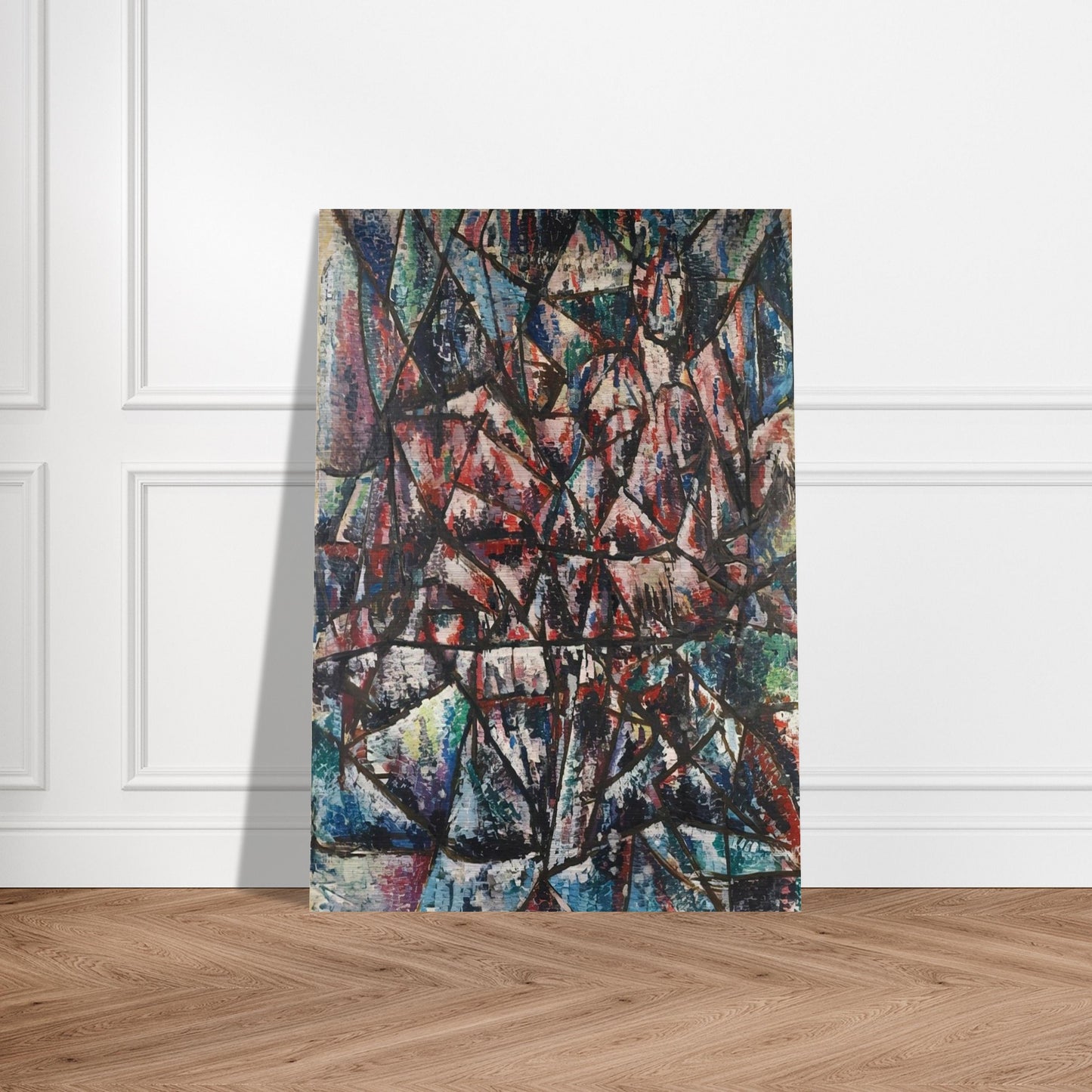 Two Seated Figures - 1955 - Robert Goodnough Brushed Aluminum Print - 70x100 cm / 28x40 inches | Robert Goodnough Aluminum Print | Robert Goodnough Prints