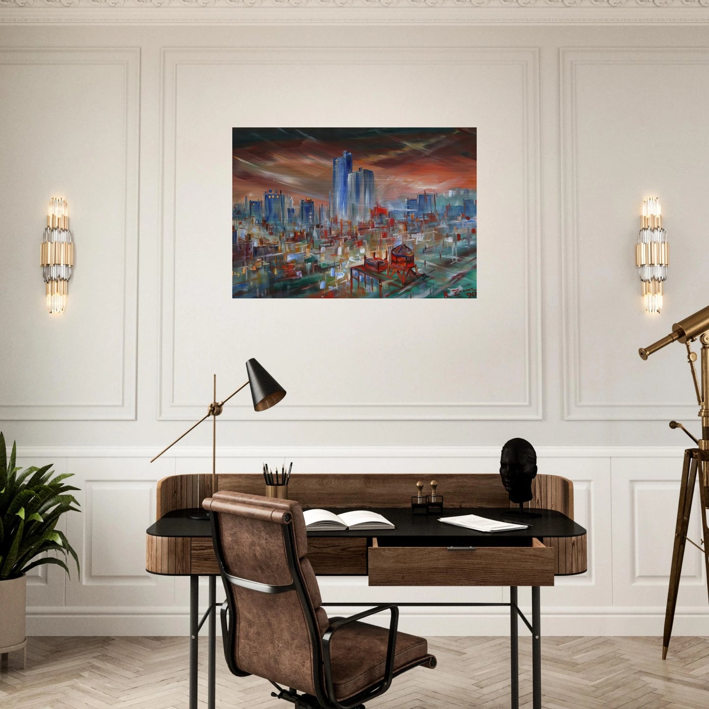 Big City - Konrad Zuse Brushed Aluminum Print - 70x100 cm / 28x40 inches | Konrad Zuse Aluminum Print | Konrad Zuse Prints