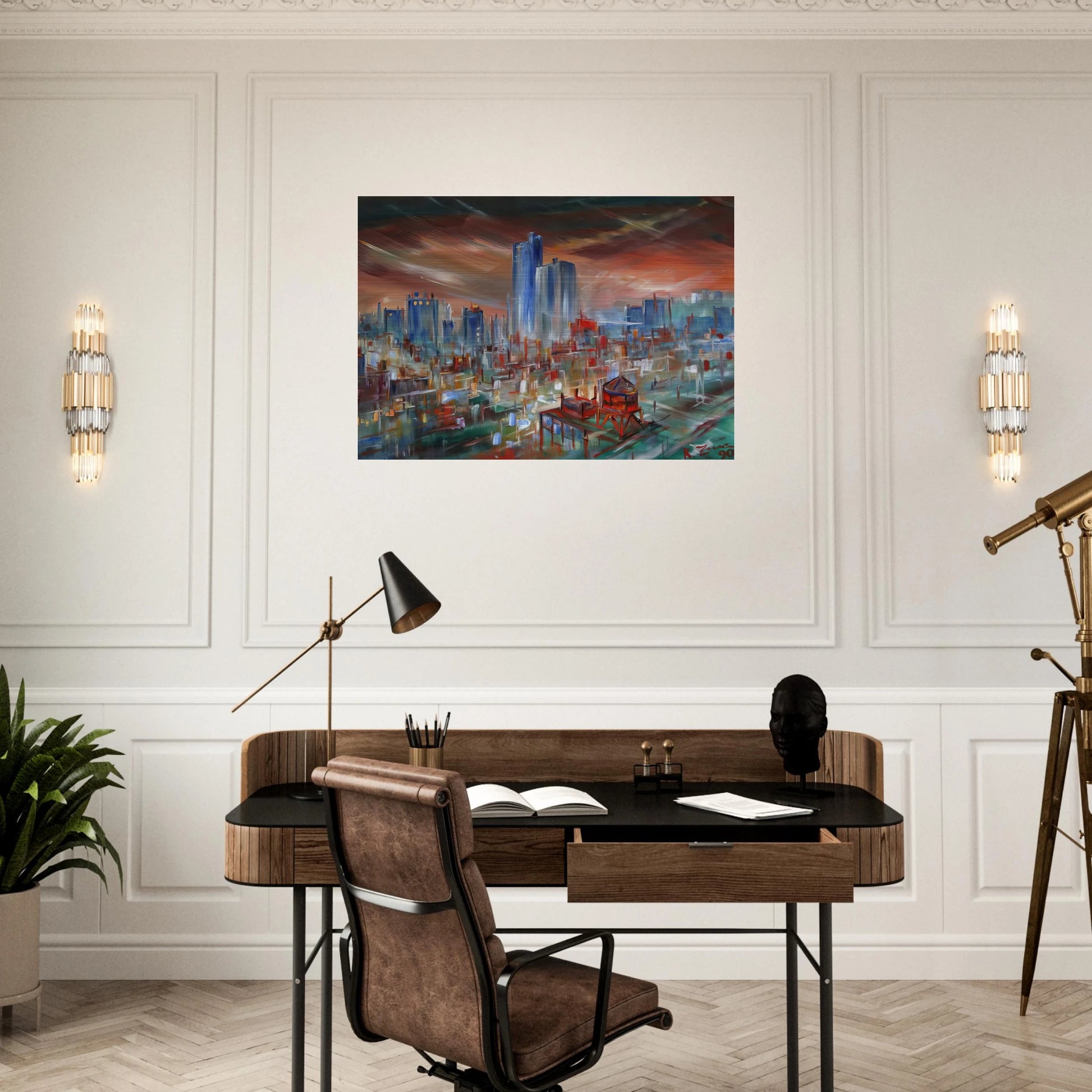 Big City - Konrad Zuse Brushed Aluminum Print - 70x100 cm / 28x40 inches | Konrad Zuse Aluminum Print | Konrad Zuse Prints
