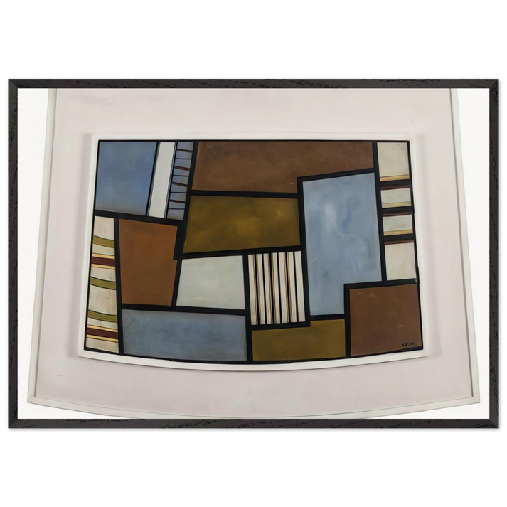 Mad II - 1945 - Carmelo Arden Quin 70x100 cm / 28x40 inches Framed Art Print – Black Wooden Frame