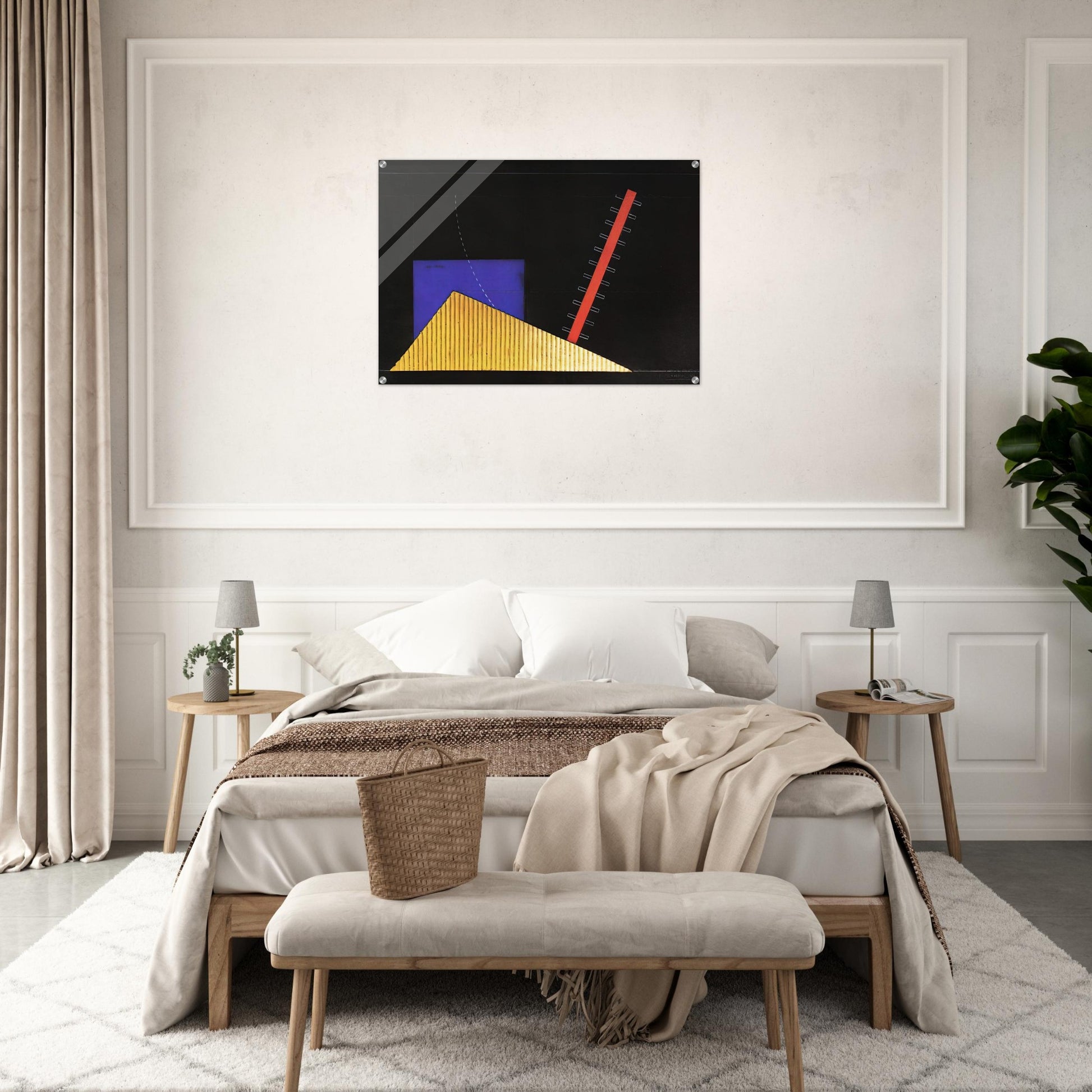 IL MERCANTE DI CUORI BOZZETTO DI SCENA 1927 - Enrico Prampolini Acrylic Print - 70x100 cm / 28x40″ inches | Enrico Prampolini Wall Art | Enrico Prampolini Prints