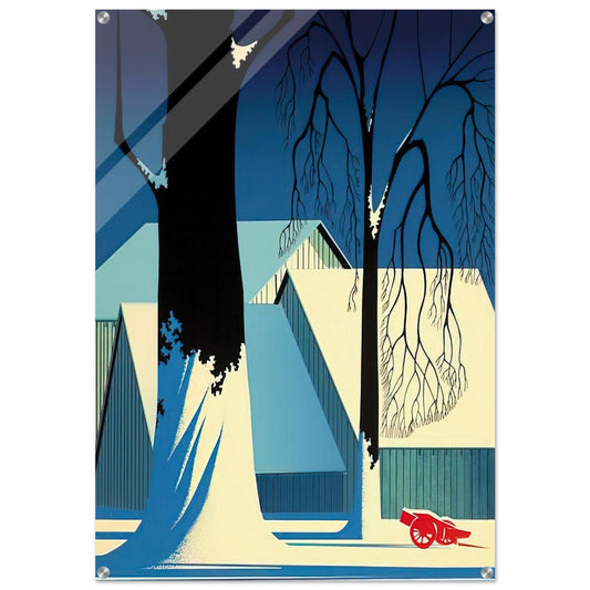 Turquoise - Eyvind Earle Acrylic Print - 70x100 cm / 28x40″ inches