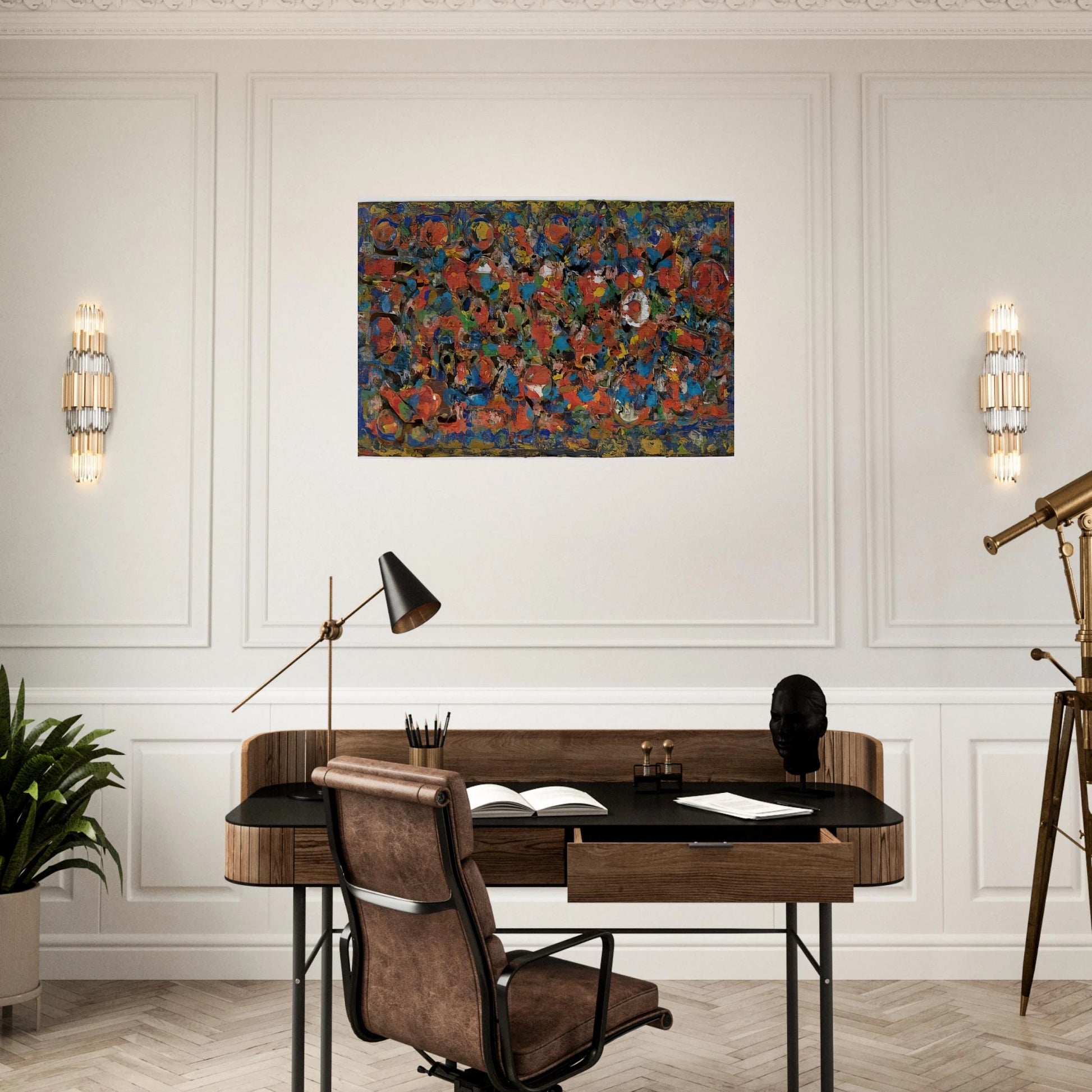 Encrustation - Richard Pousette-Dart Brushed Aluminum Print - 70x100 cm / 28x40 inches | Richard Pousette-Dart Aluminum Print | Richard Pousette-Dart Prints