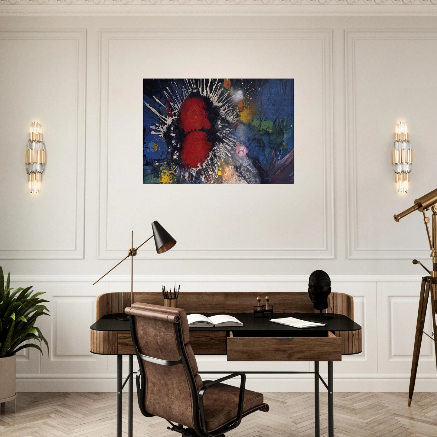 Flowers No. 4 - 1974 - Gebre Kristos Desta Brushed Aluminum Print - 70x100 cm / 28x40 inches | Gebre Kristos Desta Aluminum Print | Gebre Kristos Desta Prints