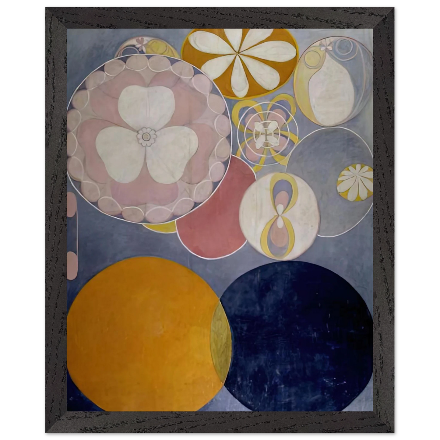 Hilma af Klint - DE TIO ST RSTA N 2 BARNAALDERN 1907 Wall art - 50x70 cm / 20x28 inches - Premium Wooden Framed Poster With Fine Art Paper-canvas - Wood frame