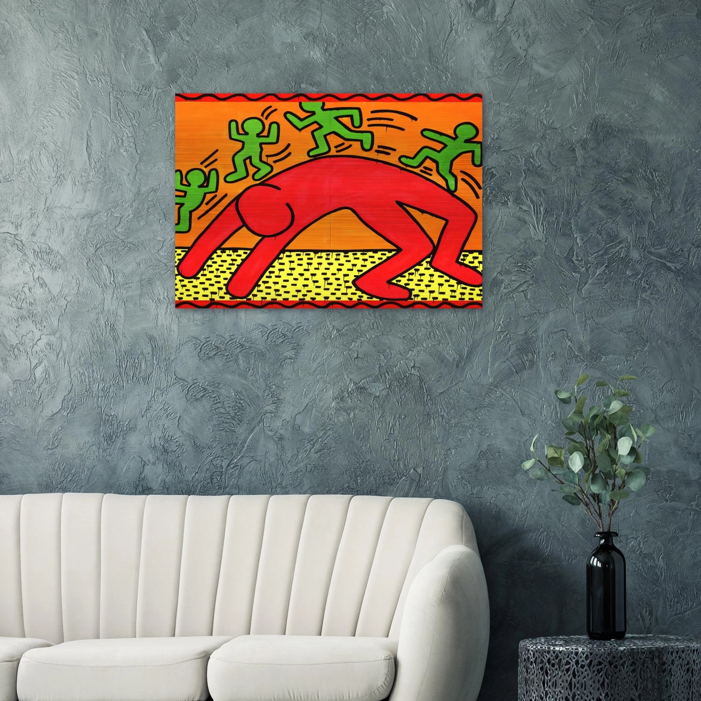 UNTITLED 1982 2 - Keith Haring Brushed Aluminum Print - 70x100 cm / 28x40 inches | Keith Haring Aluminum Print | Keith Haring Prints