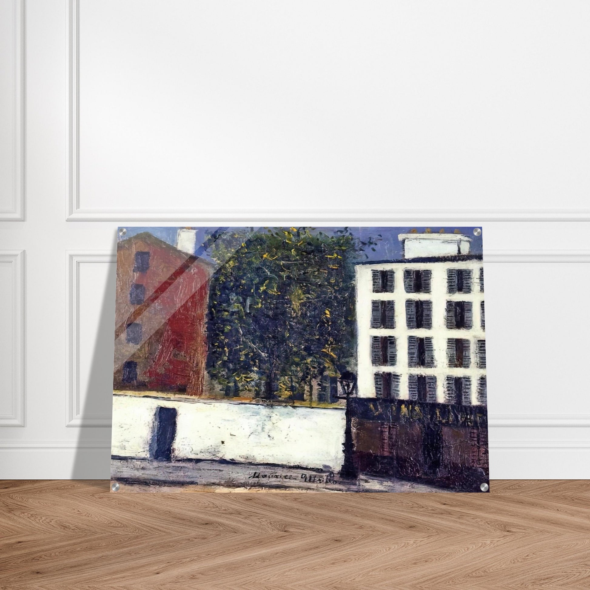 MONTMARTRE STREET - Maurice Utrillo Acrylic Print - 70x100 cm / 28x40″ inches