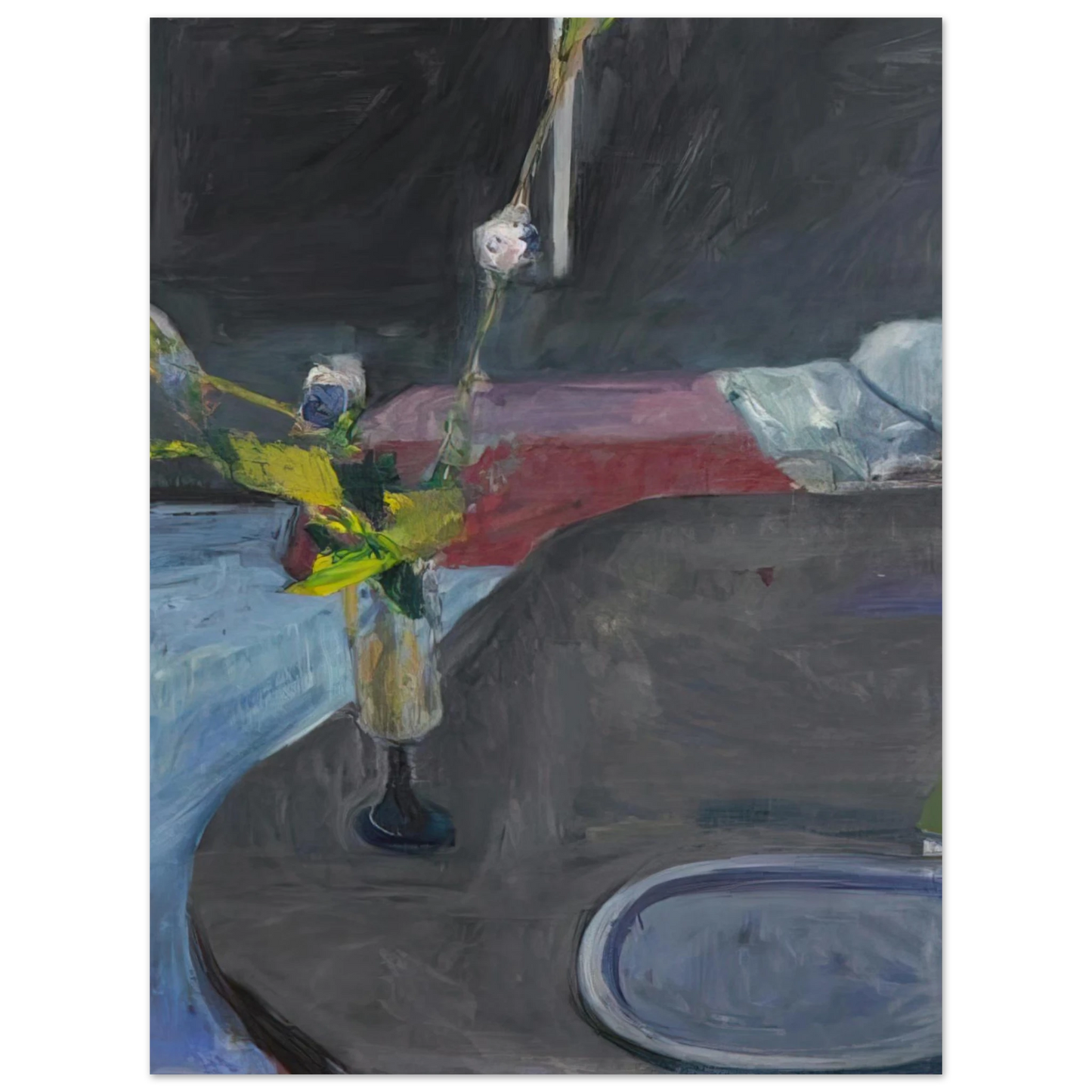 Richard Diebenkorn - Interior with Flowers  75x100 cm / 30x40inches Fine Art Poster
