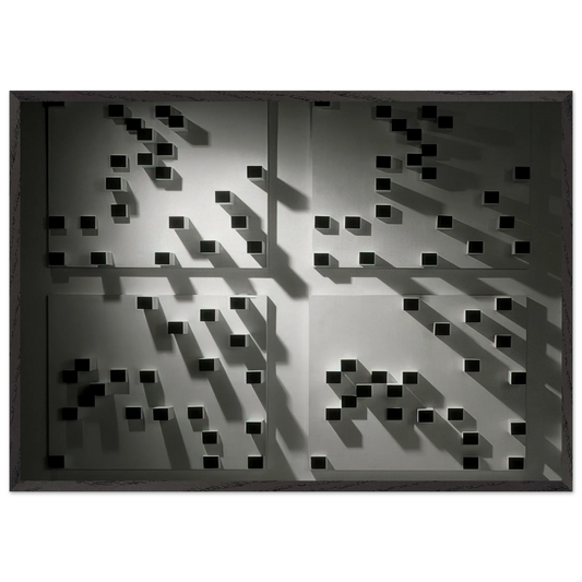 Livro dos Caminhos Book of Paths - 1976 - Lygia Pape 70x100 cm / 28x40 inches Framed Art Print – Black Wooden Frame