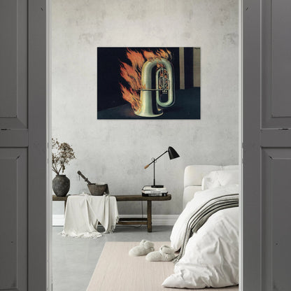 THE DISCOVERY OF FIRE 1935 - Rene Magritte Brushed Aluminum Print - 70x100 cm / 28x40 inches | Rene Magritte Aluminum Print | Rene Magritte Prints