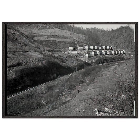 COAL COMPANY TOWN IN JENKINS 1935 - Ben Shahn 70x100 cm / 28x40 inches Framed Art Print – Black Wooden Frame
