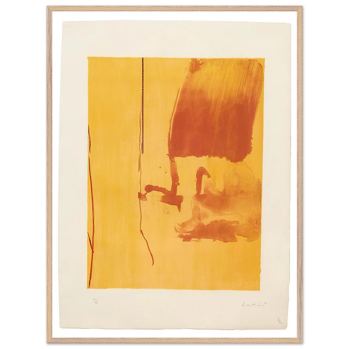 Helen Frankenthaler - Harvest - 1976 Wall art - 30x45 cm / 12x18 inches - Premium Wooden Framed Poster With Fine Art Paper-canvas - Black frame