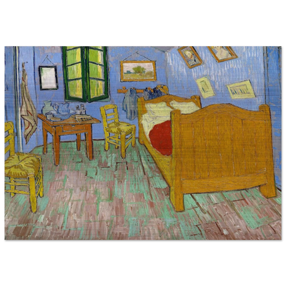 Vincent's Bedroom in Arles - Vincent van Gogh Brushed Aluminum Print - 70x100 cm / 28x40 inches | Vincent van Gogh Aluminum Print | Vincent van Gogh Prints