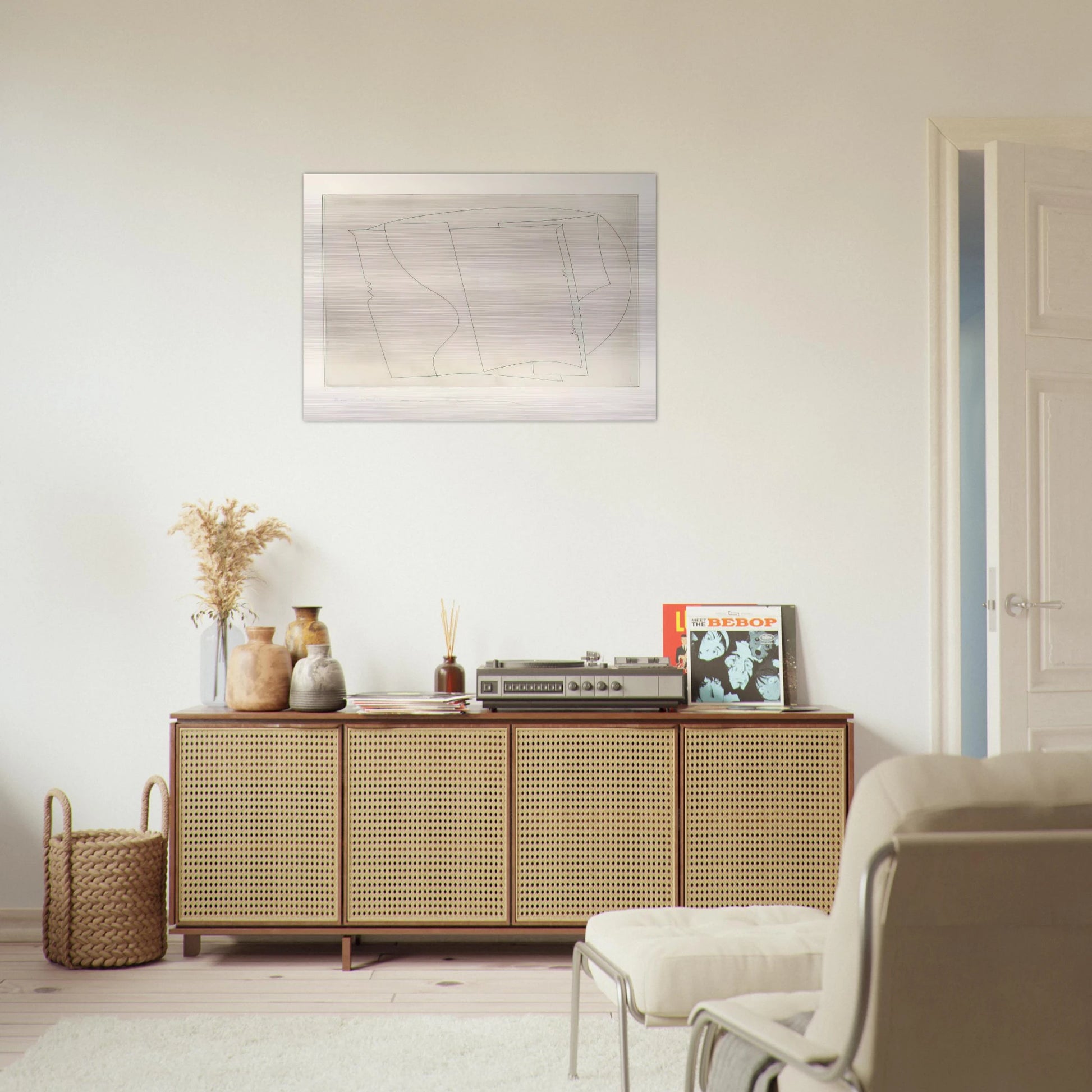 Ronco - 1967 - Ben Nicholson Brushed Aluminum Print - 70x100 cm / 28x40 inches | Ben Nicholson Aluminum Print | Ben Nicholson Prints