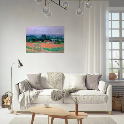 Haystack at Giverny - claude monet Brushed Aluminum Print - 70x100 cm / 28x40 inches | claude monet Aluminum Print | claude monet Prints
