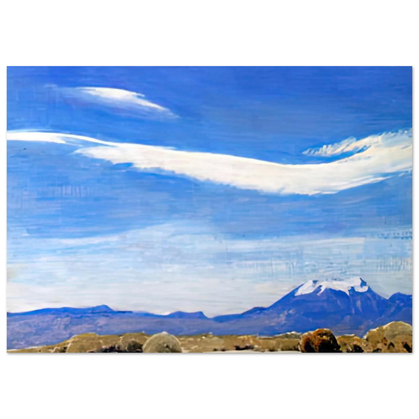 Maynard Dixon - THE CLOUD COACHELLA VALLEY CALIFORNIA 1940 Wall art - 15x20 cm / 6x8 inches - Premium Wooden Framed Poster With Fine Art Paper-canvas - White frame