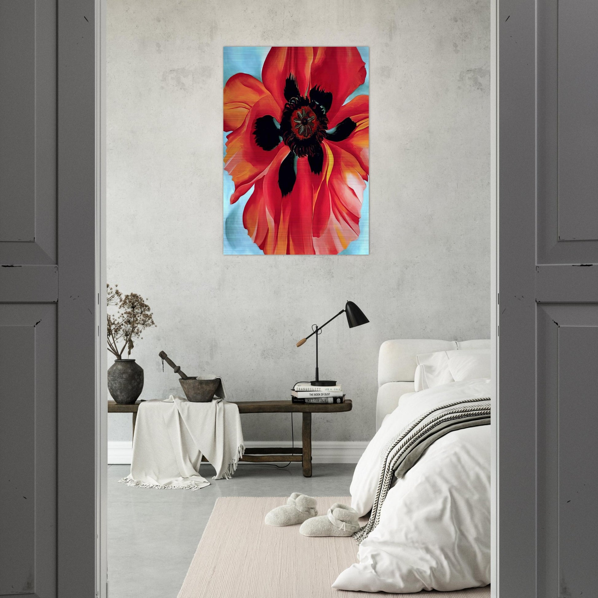 Red Poppy VI - Georgia O'Keeffe Brushed Aluminum Print - 70x100 cm / 28x40 inches | Georgia O'Keeffe Aluminum Print | Georgia O'Keeffe Prints