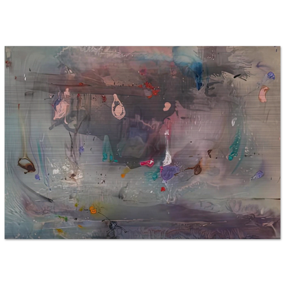Grey Fireworks, 1982- - Helen Frankenthaler Brushed Aluminum Print - 70x100 cm / 28x40 inches | Helen Frankenthaler Aluminum Print | Helen Frankenthaler Prints