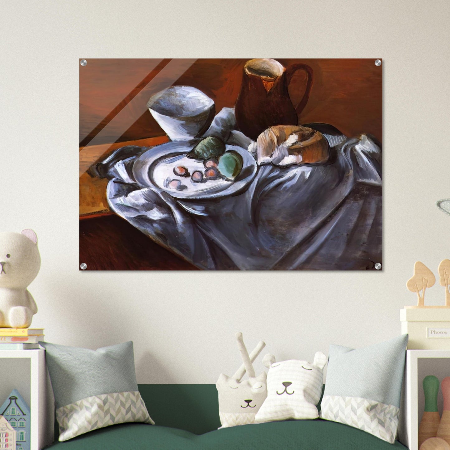 STILL LIFE WITH PEARS AND INDIAN BOWL - Andre Derain Acrylic Print - 70x100 cm / 28x40″ inches | Andre Derain Wall Art | Andre Derain Prints