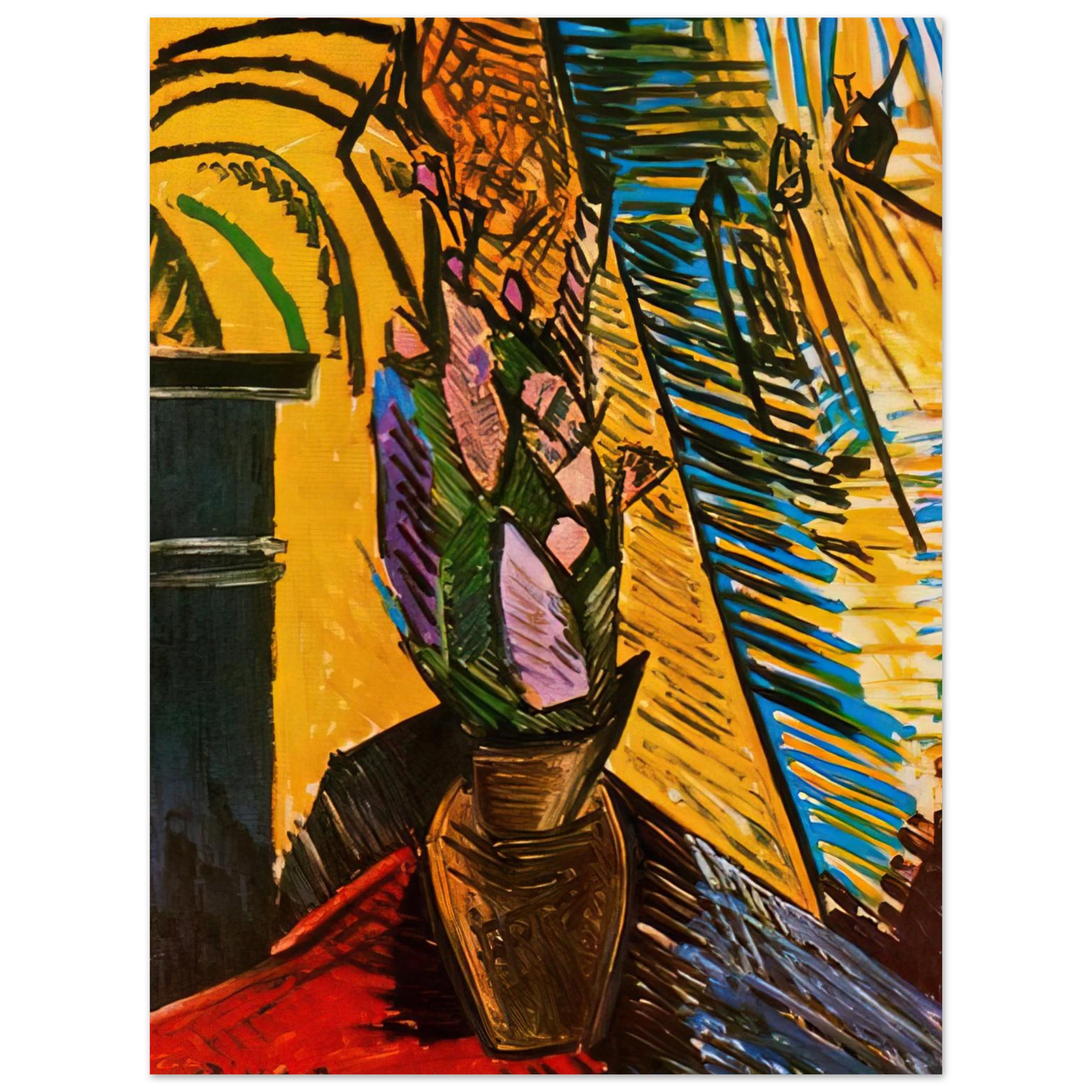 Pablo Picasso - Flowers on the table  75x100 cm / 30x40inches Fine Art Poster