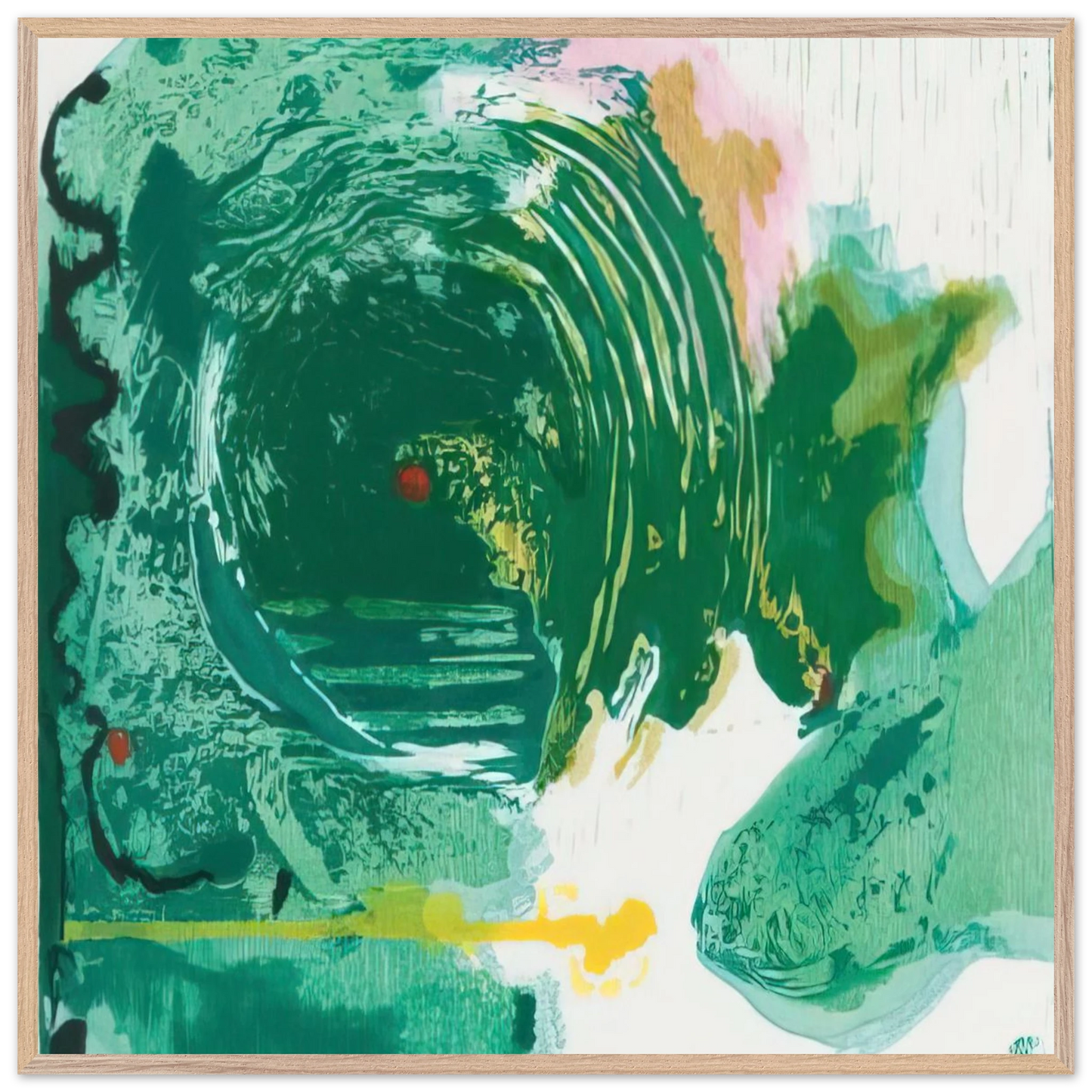 Helen Frankenthaler - Radius - 1993 Wall art - 50x70 cm / 20x28 inches - Premium Wooden Framed Poster With Fine Art Paper-canvas - Black frame