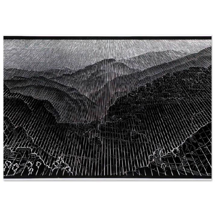 ROSSANO CALABRIA FEBRUARY 1931 1931 - MC Escher Brushed Aluminum Print - 70x100 cm / 28x40 inches | MC Escher Aluminum Print | MC Escher Prints