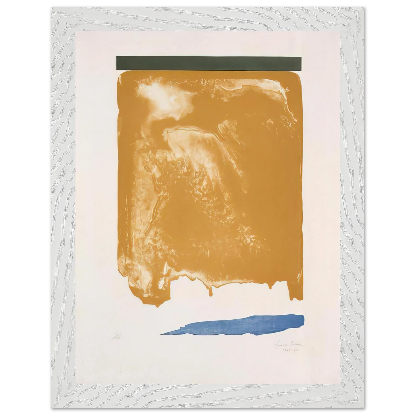Helen Frankenthaler - Persian Garden - 1966 Wall art - 45x60 cm / 18x24 inches - Premium Wooden Framed Poster With Fine Art Paper-canvas - White frame