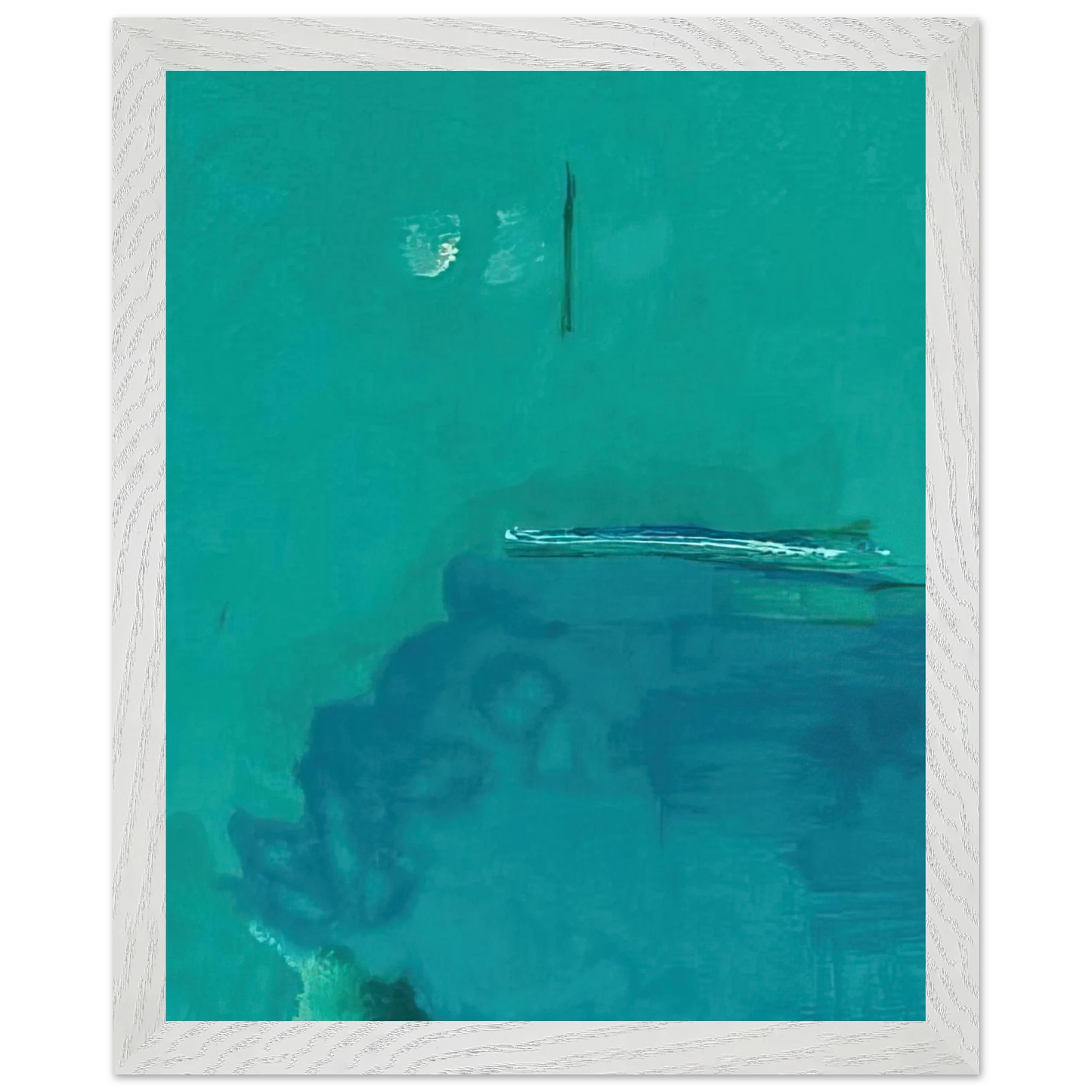 Helen Frankenthaler - Contentment Island - 2004 Wall art - 30x45 cm / 12x18 inches - Premium Wooden Framed Poster With Fine Art Paper-canvas - Wood frame