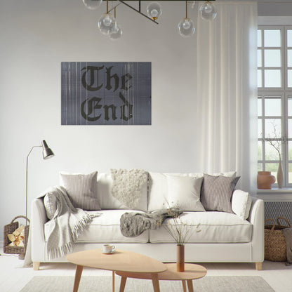 THE FINAL END 1991 - Edward Ruscha Brushed Aluminum Print - 70x100 cm / 28x40 inches | Edward Ruscha Aluminum Print | Edward Ruscha Prints