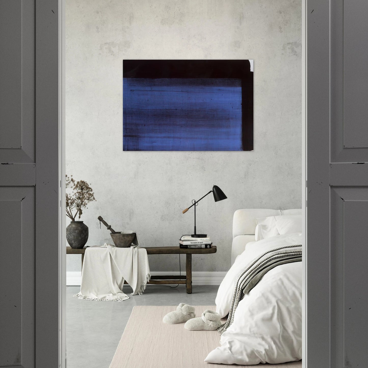 Peinture 19 mai 1982 - 1982 - Pierre Soulages Brushed Aluminum Print - 70x100 cm / 28x40 inches | Pierre Soulages Aluminum Print | Pierre Soulages Prints