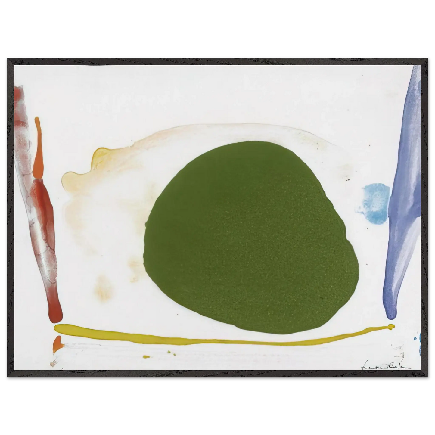 Helen Frankenthaler - Thanksgiving Day - 1973 Wall art - 40x50 cm / 16x20 Inches - Premium Wooden Framed Poster With Fine Art Paper - Black frame