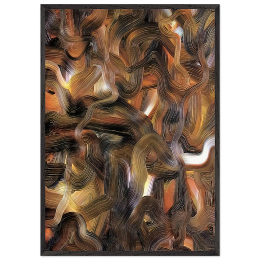 RED BLUE YELLOW - Gerhard Richter 70x100 cm / 28x40 inches Framed Art Print – Black Wooden Frame