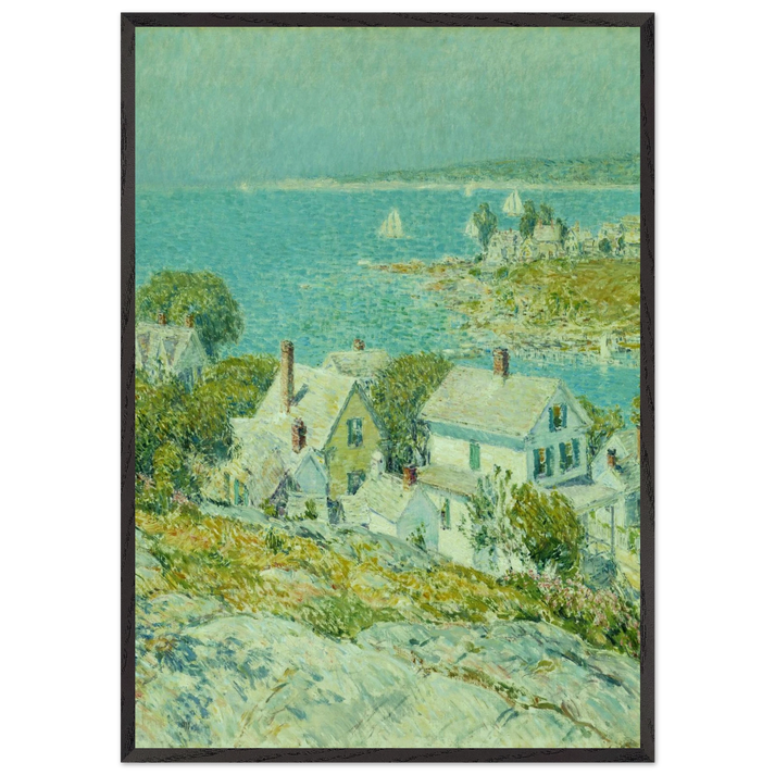 New England Headlands - Childe Hassam 70x100 cm / 28x40 inches Framed Art Print – Black Wooden Frame