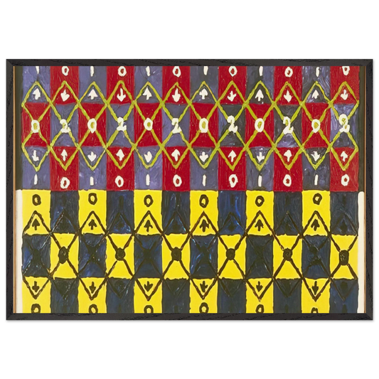 Systole And Diastole - 1962 - Alfred Jensen 70x100 cm / 28x40 inches Framed Art Print – Black Wooden Frame