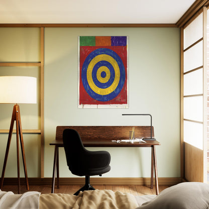 TARGET ULAE 147 1974 - Jasper Johns Brushed Aluminum Print - 70x100 cm / 28x40 inches | Jasper Johns Aluminum Print | Jasper Johns Prints