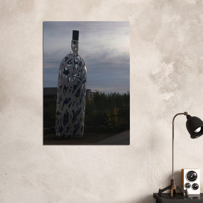 THE BOTTLE OF NOTES 1993 - Claes Oldenburg Brushed Aluminum Print - 70x100 cm / 28x40 inches | Claes Oldenburg Aluminum Print | Claes Oldenburg Prints