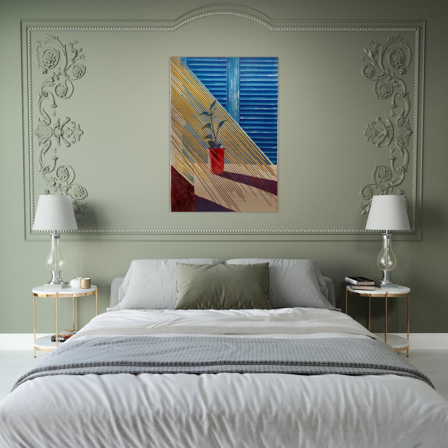 David Hockney - David Hockney Brushed Aluminum Print - 70x100 cm / 28x40 inches | David Hockney Aluminum Print | David Hockney Prints