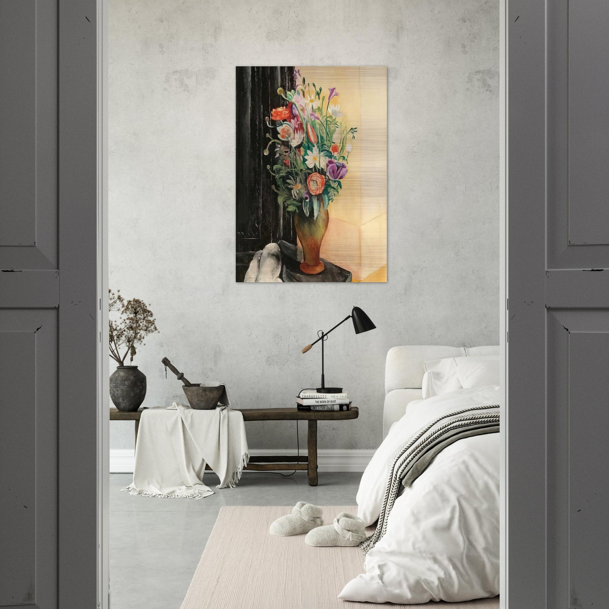 FLOWERS 1919 - Moise Kisling Brushed Aluminum Print - 70x100 cm / 28x40 inches | Moise Kisling Aluminum Print | Moise Kisling Prints