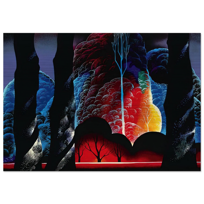 Forest Symphony - Eyvind Earle Brushed Aluminum Print - 70x100 cm / 28x40 inches | Eyvind Earle Aluminum Print | Eyvind Earle Prints