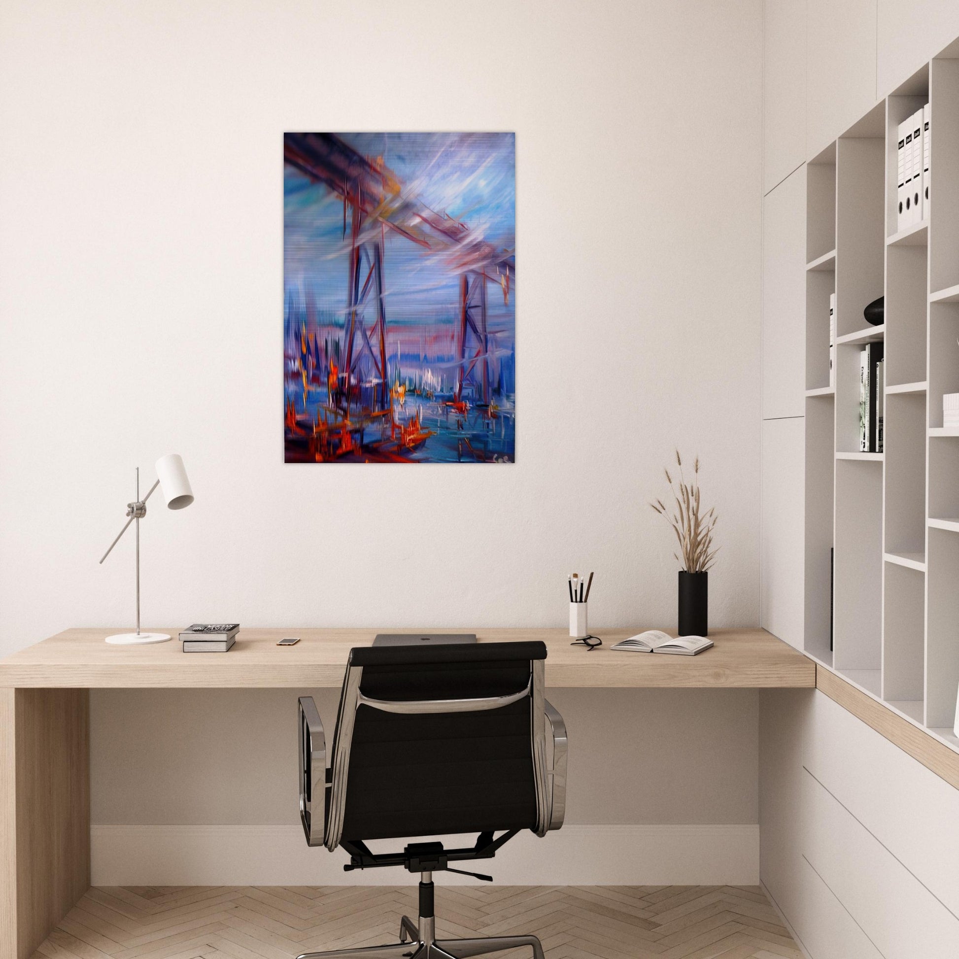 Bridge over Utopia - Konrad Zuse Brushed Aluminum Print - 70x100 cm / 28x40 inches | Konrad Zuse Aluminum Print | Konrad Zuse Prints