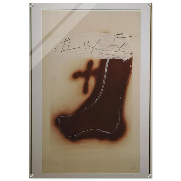 PIED MARRON 1982 - Antoni Tapies Acrylic Print - 70x100 cm / 28x40″ inches | Antoni Tapies Wall Art | Antoni Tapies Prints