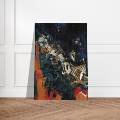 Clocher du Village - 1958 - S. H. Raza Brushed Aluminum Print - 70x100 cm / 28x40 inches | S. H. Raza Aluminum Print | S. H. Raza Prints